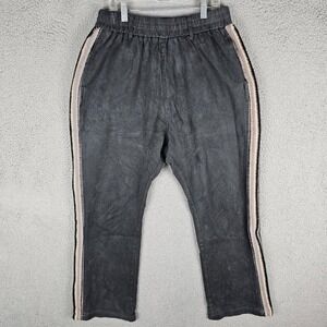 Boneless Trouser Pants Mens XL Gray Side Stripe Ultra High Rise Elastic Waist